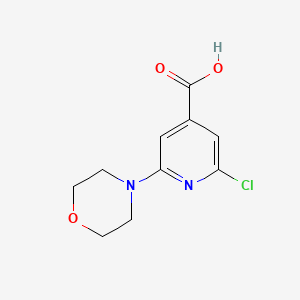 molecular formula C10H11ClN2O3 B2676243 2-氯-6-(吗啉-4-基)吡啶-4-羧酸 CAS No. 56835-97-3