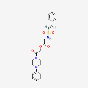 [2-oxo-2-(4-phenylpiperazin-1-yl)ethyl] 2-[[(E)-2-(4-methylphenyl)ethenyl]sulfonylamino]acetate