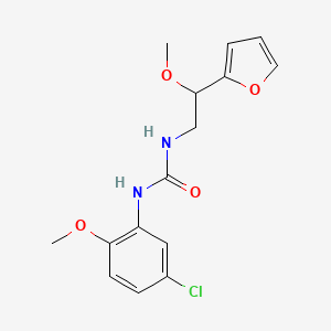 molecular formula C15H17ClN2O4 B2676264 1-(5-Chloro-2-methoxyphenyl)-3-(2-(furan-2-yl)-2-methoxyethyl)urea CAS No. 1795296-13-7