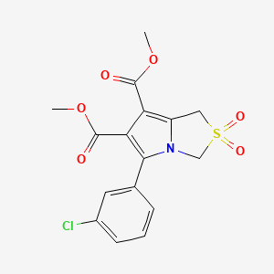 Dimethyl 5-(3-chlorophenyl)-2,2-dioxo-1,3-dihydropyrrolo[1,2-c][1,3]thiazole-6,7-dicarboxylate