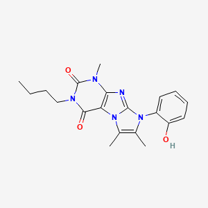 molecular formula C20H23N5O3 B2676271 3-butyl-8-(2-hydroxyphenyl)-1,6,7-trimethyl-1H-imidazo[2,1-f]purine-2,4(3H,8H)-dione CAS No. 923481-27-0