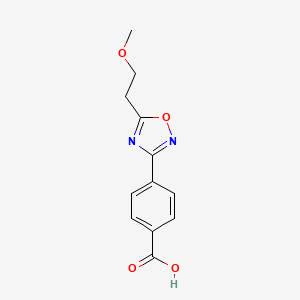molecular formula C12H12N2O4 B2676274 4-[5-(2-甲氧乙基)-1,2,4-噁二唑-3-基]苯甲酸 CAS No. 1284757-53-4