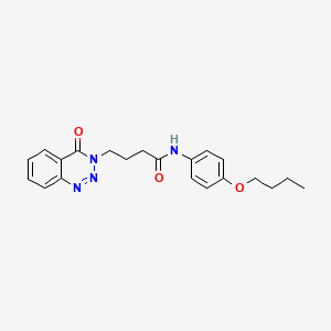 molecular formula C21H24N4O3 B2676278 N-(4-丁氧苯基)-4-(4-氧代-1,2,3-苯并三唑-3-基)丁酰胺 CAS No. 880811-90-5