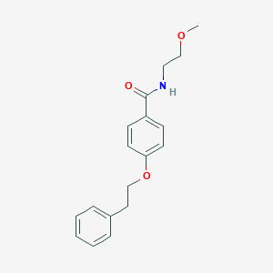 molecular formula C18H21NO3 B267628 N-(2-methoxyethyl)-4-(2-phenylethoxy)benzamide 