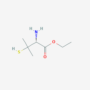 molecular formula C7H15NO2S B2676280 3-Mercapto-valine ethyl ester CAS No. 210281-90-6; 93700-41-5