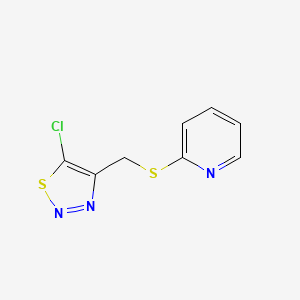 2-{[(5-Chloro-1,2,3-thiadiazol-4-yl)methyl]sulfanyl}pyridine