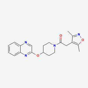 2-(3,5-Dimethylisoxazol-4-yl)-1-(4-(quinoxalin-2-yloxy)piperidin-1-yl)ethanone