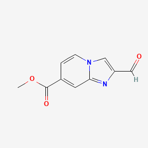 molecular formula C10H8N2O3 B2676286 Methyl 2-formylimidazo[1,2-a]pyridine-7-carboxylate CAS No. 2090924-02-8