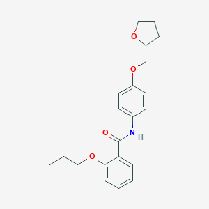 molecular formula C21H25NO4 B267629 2-propoxy-N-[4-(tetrahydro-2-furanylmethoxy)phenyl]benzamide 