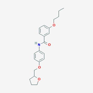 molecular formula C22H27NO4 B267630 3-butoxy-N-[4-(tetrahydro-2-furanylmethoxy)phenyl]benzamide 
