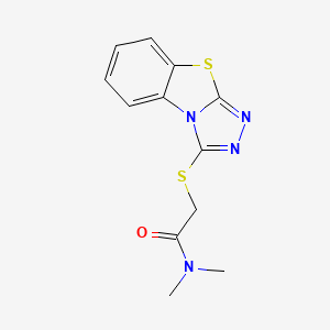N,N-dimethyl-2-([1,2,4]triazolo[3,4-b][1,3]benzothiazol-1-ylsulfanyl)acetamide