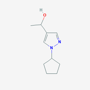 molecular formula C10H16N2O B2676302 1-(1-cyclopentyl-1H-pyrazol-4-yl)ethan-1-ol CAS No. 1343827-67-7