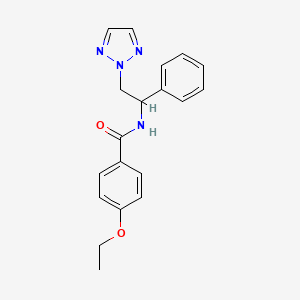 molecular formula C19H20N4O2 B2676306 4-乙氧基-N-(1-苯基-2-(2H-1,2,3-三唑-2-基)乙基)苯甲酰胺 CAS No. 2034559-07-2