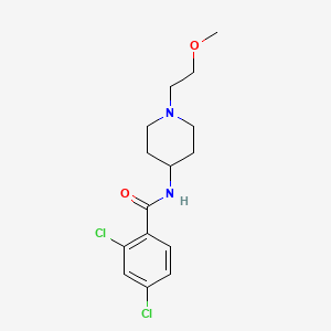 molecular formula C15H20Cl2N2O2 B2676308 2,4-二氯-N-(1-(2-甲氧基乙基)哌啶-4-基)苯甲酰胺 CAS No. 1421530-28-0