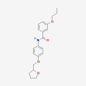 molecular formula C21H25NO4 B267631 3-propoxy-N-[4-(tetrahydro-2-furanylmethoxy)phenyl]benzamide 