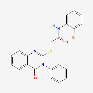 N-(2-bromophenyl)-2-[(4-oxo-3-phenyl-3,4-dihydro-2-quinazolinyl)sulfanyl]acetamide