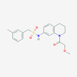 molecular formula C20H24N2O4S B2676317 N-(1-(2-methoxyacetyl)-1,2,3,4-tetrahydroquinolin-7-yl)-1-(m-tolyl)methanesulfonamide CAS No. 1170844-76-4