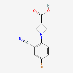 1-(4-Bromo-2-cyanophenyl)azetidine-3-carboxylic acid
