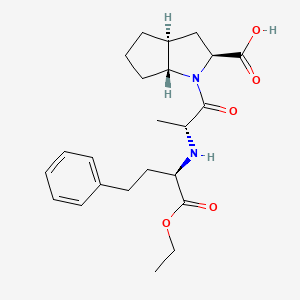 (2S,3aS,6aR)-1-[(2R)-2-{[(2R)-1-ethoxy-1-oxo-4-phenylbutan-2-yl]amino}propanoyl]-octahydrocyclopenta[b]pyrrole-2-carboxylic acid