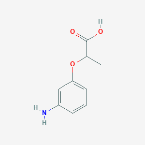 molecular formula C9H11NO3 B2676328 2-(3-Aminophenoxy)propanoic acid CAS No. 26105-16-8