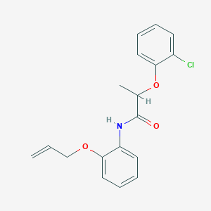 molecular formula C18H18ClNO3 B267633 N-[2-(allyloxy)phenyl]-2-(2-chlorophenoxy)propanamide 