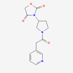 3-(1-(2-(Pyridin-3-yl)acetyl)pyrrolidin-3-yl)oxazolidine-2,4-dione