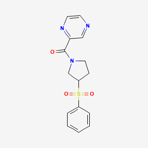 (3-(Phenylsulfonyl)pyrrolidin-1-yl)(pyrazin-2-yl)methanone
