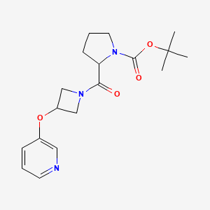 Tert-butyl 2-(3-(pyridin-3-yloxy)azetidine-1-carbonyl)pyrrolidine-1-carboxylate