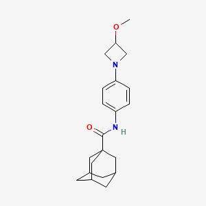 molecular formula C21H28N2O2 B2676342 (3r,5r,7r)-N-(4-(3-methoxyazetidin-1-yl)phenyl)adamantane-1-carboxamide CAS No. 2034523-68-5