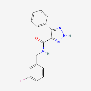 N-(3-fluorobenzyl)-4-phenyl-1H-1,2,3-triazole-5-carboxamide