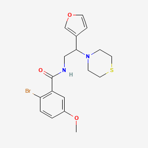 2-bromo-N-(2-(furan-3-yl)-2-thiomorpholinoethyl)-5-methoxybenzamide