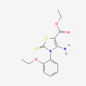 Ethyl 4-amino-3-(2-ethoxyphenyl)-2-sulfanylidene-1,3-thiazole-5-carboxylate