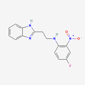 molecular formula C15H13FN4O2 B2676370 N-[2-(1H-1,3-benzodiazol-2-yl)ethyl]-4-fluoro-2-nitroaniline CAS No. 1356752-29-8