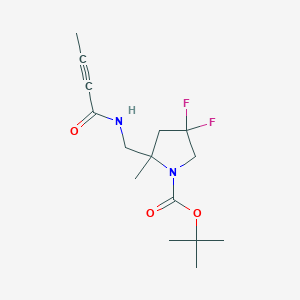 Tert-butyl 2-[(but-2-ynoylamino)methyl]-4,4-difluoro-2-methylpyrrolidine-1-carboxylate