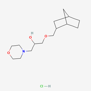 molecular formula C15H28ClNO3 B2676372 1-((1R,4S)-bicyclo[2.2.1]heptan-2-ylmethoxy)-3-morpholinopropan-2-ol hydrochloride CAS No. 1212118-46-1