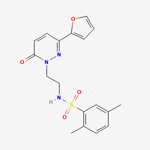 N-(2-(3-(furan-2-yl)-6-oxopyridazin-1(6H)-yl)ethyl)-2,5-dimethylbenzenesulfonamide