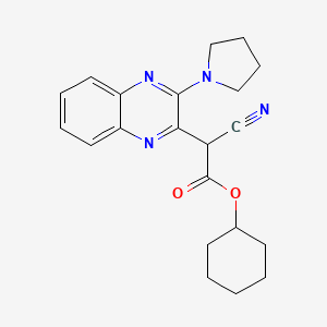 Cyclohexyl cyano[3-(pyrrolidin-1-yl)quinoxalin-2-yl]acetate