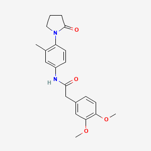 2-(3,4-dimethoxyphenyl)-N-[3-methyl-4-(2-oxopyrrolidin-1-yl)phenyl]acetamide