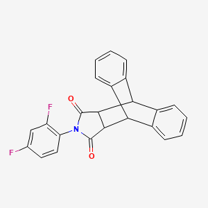 17-(2,4-Difluorophenyl)-17-azapentacyclo[6.6.5.0^{2,7}.0^{9,14}.0^{15,19}]nonadeca-2,4,6,9(14),10,12-hexaene-16,18-dione
