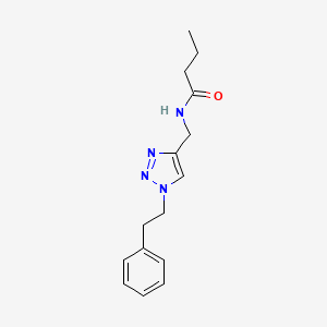 N-[[1-(2-Phenylethyl)triazol-4-yl]methyl]butanamide