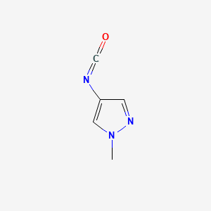 molecular formula C5H5N3O B2676403 4-Isocyanato-1-methyl-1h-pyrazole CAS No. 1174064-57-3