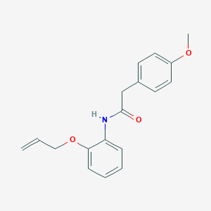 molecular formula C18H19NO3 B267641 N-[2-(allyloxy)phenyl]-2-(4-methoxyphenyl)acetamide 