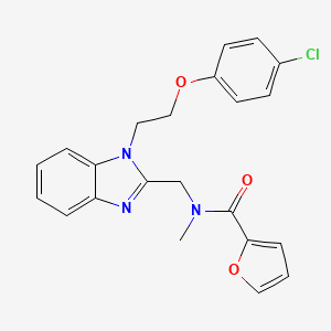 N-({1-[2-(4-chlorophenoxy)ethyl]-1H-1,3-benzodiazol-2-yl}methyl)-N-methylfuran-2-carboxamide