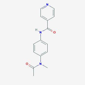 molecular formula C15H15N3O2 B267642 N-{4-[acetyl(methyl)amino]phenyl}isonicotinamide 