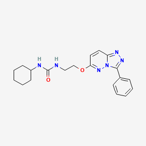 molecular formula C20H24N6O2 B2676448 1-Cyclohexyl-3-(2-((3-phenyl-[1,2,4]triazolo[4,3-b]pyridazin-6-yl)oxy)ethyl)urea CAS No. 1020976-63-9