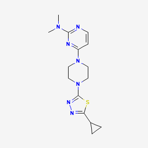 4-[4-(5-Cyclopropyl-1,3,4-thiadiazol-2-yl)piperazin-1-yl]-N,N-dimethylpyrimidin-2-amine