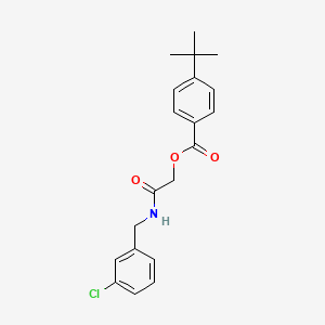 molecular formula C20H22ClNO3 B2676457 [2-[(3-Chlorophenyl)methylamino]-2-oxoethyl] 4-tert-butylbenzoate CAS No. 1002467-76-6