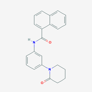 molecular formula C22H20N2O2 B2676461 N-[3-(2-oxopiperidin-1-yl)phenyl]naphthalene-1-carboxamide CAS No. 941919-22-8