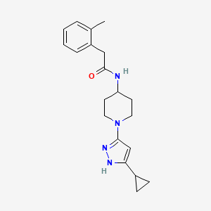 N-(1-(5-cyclopropyl-1H-pyrazol-3-yl)piperidin-4-yl)-2-(o-tolyl)acetamide