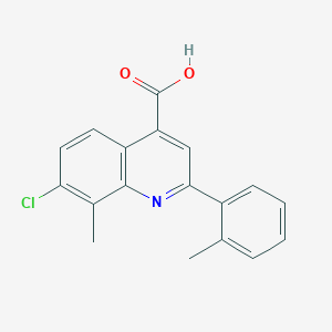 7-Chloro-8-methyl-2-(2-methylphenyl)quinoline-4-carboxylic acid